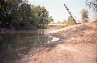 1993 Cranes doing work on Flint Creek