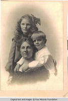 Viola Burden with two children