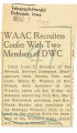 WAAC recruiters confer with two members of DWC