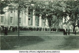 Commencement procession on east side of Old Capitol, The University of Iowa, 1910s