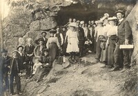 Group Near Cave