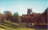 Road leading to the University of Iowa Hospitals and Clinics, the University of Iowa, 1950s?