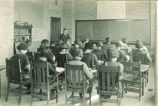 Students in a chemistry lecture, The University of Iowa, 1930s
