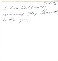 1976 Lavern Weilbrunner and Clay Barnett