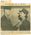 Mother and son in service