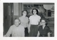 Dave Bolick, Elaine Friend, LuEtta White, and Hazel Hamersly pose for a photo.