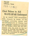 Chief Nelson to aid WAVE-SPAR enlistment