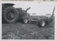 No-till planting corn into a meadow.