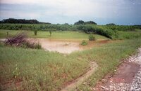 Water runoff drainage area in fields
