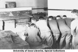 Cadets rifle drill in Armory, The University of Iowa, 1919