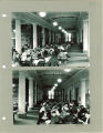 Studying in Gilmore Hall's law library, the University of Iowa, April 1924