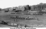 Military band performing on Governor's Day, Iowa Field, The University of Iowa, May 2, 1918
