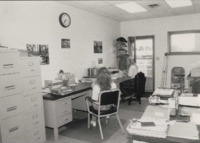 Debra Gaffey and Lisa Neidermeyer in the office.
