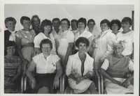 Class members of 1958 at a reunion event in 1983.