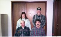1996  Office Staff members - front - John Horan and Mike Lewitke. In the back are Jamie Fair and Drew DeLang