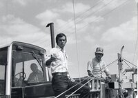 1980's Howard Bright and two others by truck