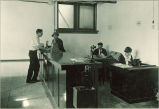 Press room in Close Hall, The University of Iowa, 1920s