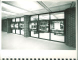 Special Collections corridor display cases in Main Library, the University of Iowa, 1972