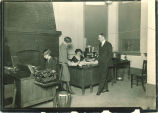 Daily Iowan office with Professor Charles Weller, right, The University of Iowa, 1920s