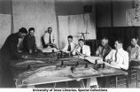 Tactics lesson with sand table, The University of Iowa, 1913