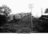 Interurban tracks, Iowa City, Iowa, between 1925 and 1930