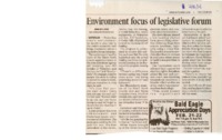 Environment Focus Of Legislative Forum