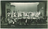Full company and orchestra of the opera Cavalleria rusticana, The University of Iowa, April 1938