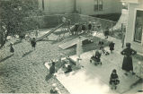 Children on a playground, The University of Iowa, 1920s