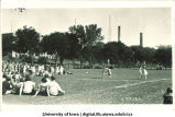 Children dancing on a field with an audience, The University of Iowa, 1920s