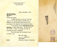 Janet Strube letter to Helen Patricia (Patsy) Wilson exchanging bookplates. 