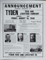 058. Tyden Feed and Livestock Company Official Opening Announcement