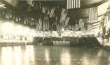 Old Armory decorated for military ball, The University of Iowa, 1911