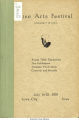Fine Arts Festival, University of Iowa, July 16-23, 1939