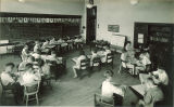 Students making pottery, The University of Iowa, May 19, 1932