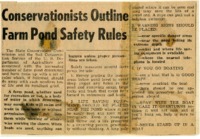 Conservationist outline farm pond safety rules. 