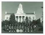 Scottish Highlanders in front of Old Capitol, The University of Iowa, 1978