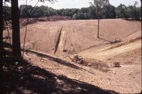 1986 Area excavated for pond