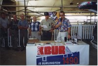 1998 Preparation for Award Presentation at Iowa Ag Expo