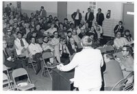 1976  Good crowd at Mediapolis school no-tillage meeting