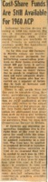Cost-share funds available for 1960 ACP. 