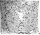 Map of currents of glaciers in the neighborhood of the driftless area, late 1890s or early 1900s