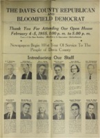 1955 - Davis County Republican and Bloomfield Democrat newspapers celebrate 100 years