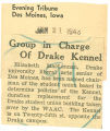 Group in charge of Drake kennel
