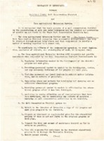 1946  Memorandum of Understanding between the Des Moines County Soil Conservation District and the  Iowa Agricultural Extension Service