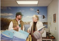 1996  Des Moines County Soil and Water Conservation Commissioner Jeff Bergman and Eugene Schulte at anniversary party