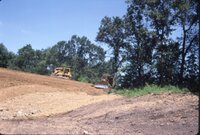 1986 Area excavated for pond