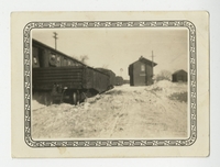Kalona Depot in 1936 Snowstorm