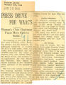 Press drive for WAAC'S