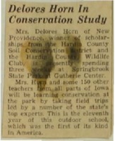Teacher, Delores Horn, in conservation study.