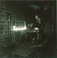 Man conducts electricity experiment, The University of Iowa, 1930s